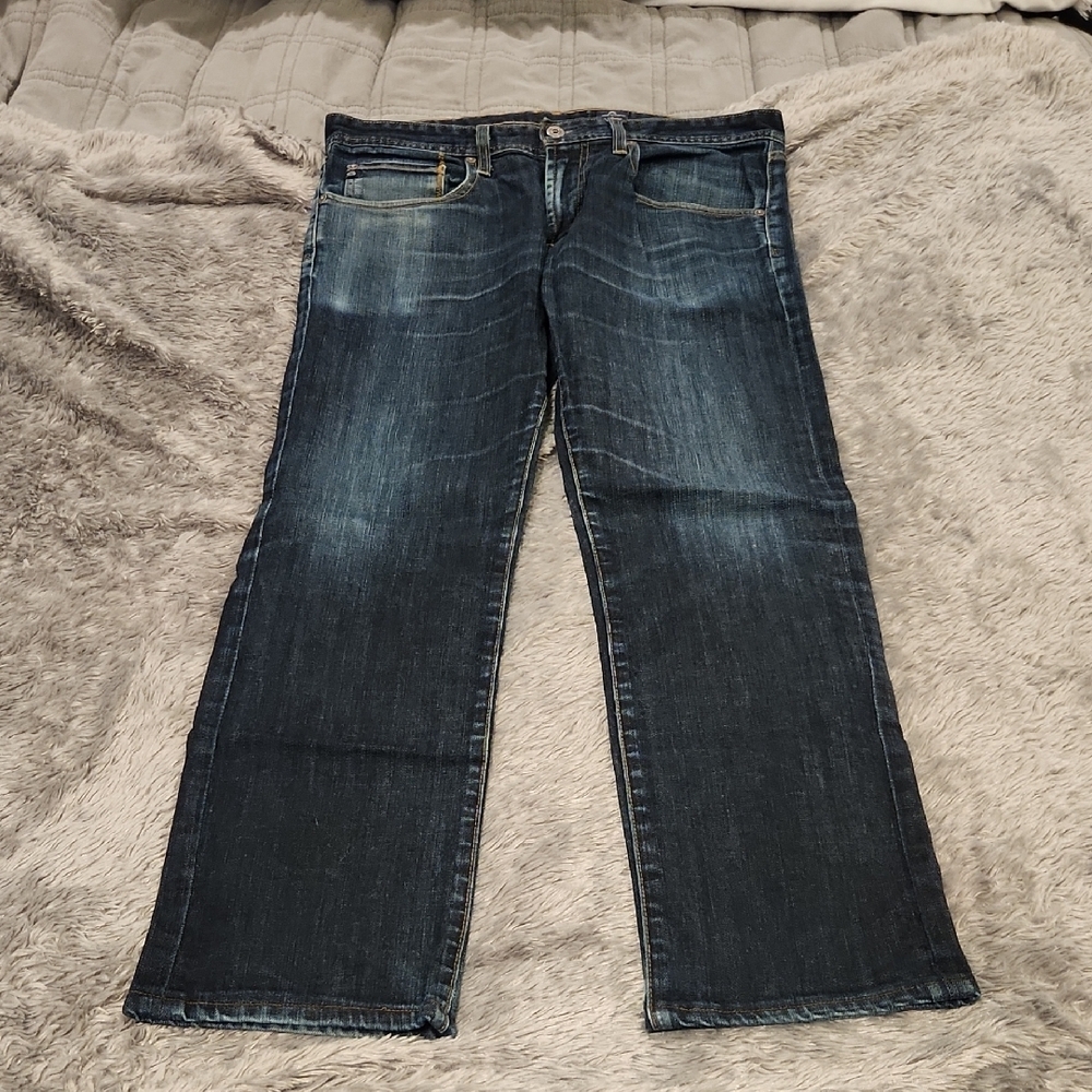 AG Adriano Goldschmied Dark Blue Relaxed Jeans Size 34!